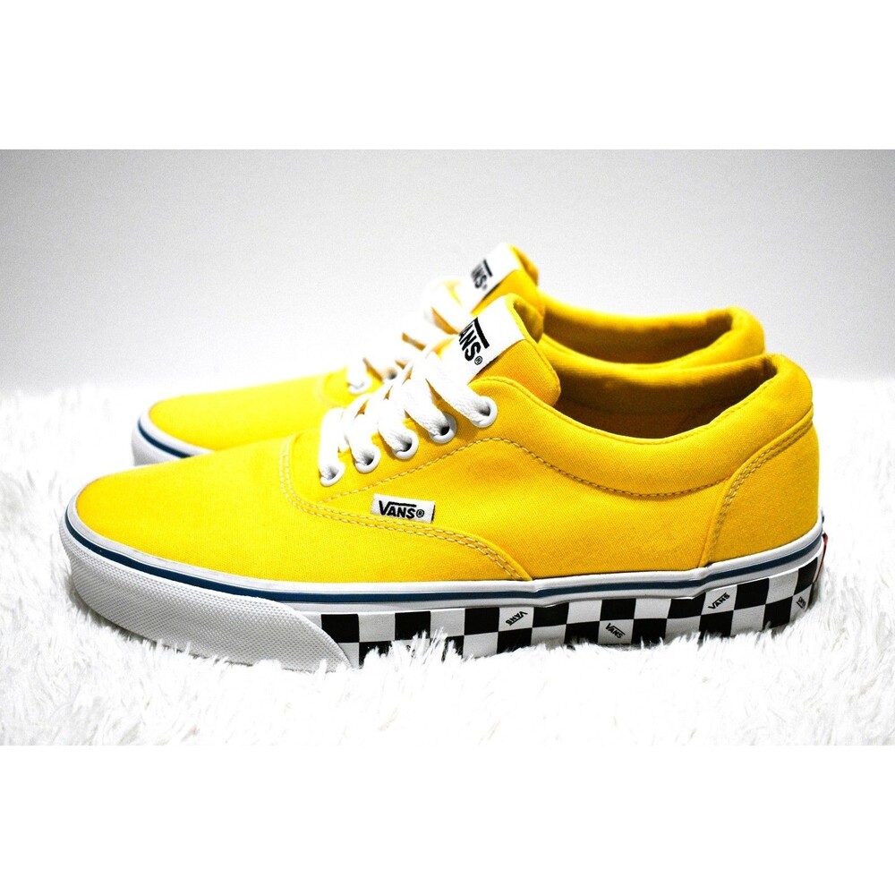 VANS Era “BMX Checkerboard” 721356 Bright Yellow Canvas Sneaker Men's 7.5/Wmns 9